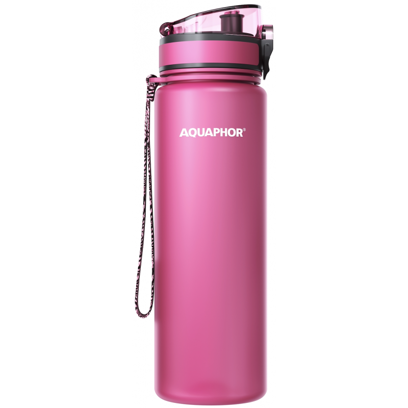 Butelis su City filtru 800 ml - Rožinis Butelis su City filtru 800 ml - Rožinis